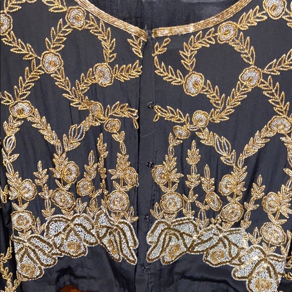 💯pure silk.. handmade vintage sequence ! - Picture 4 of 4